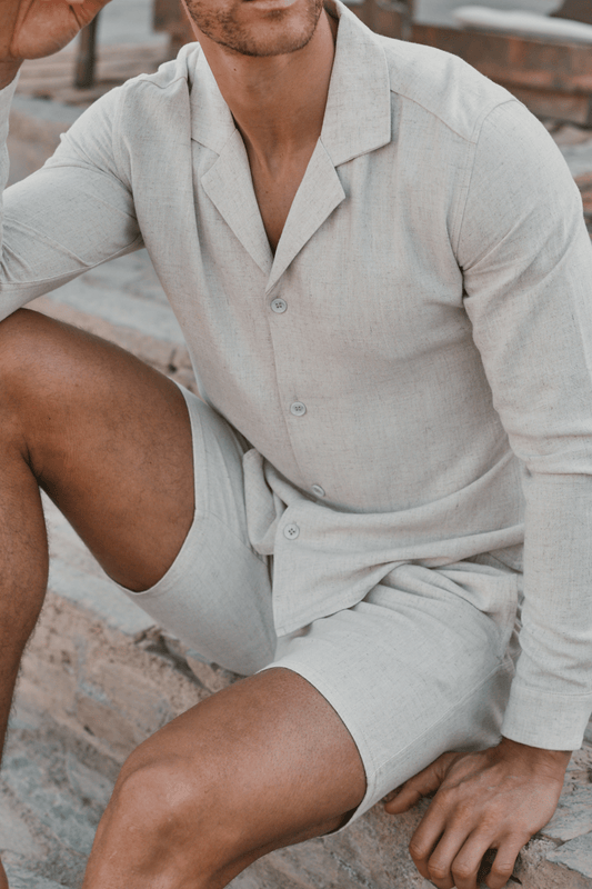 Camicia di lino avena Raith: comfort e traspirabilità superiori