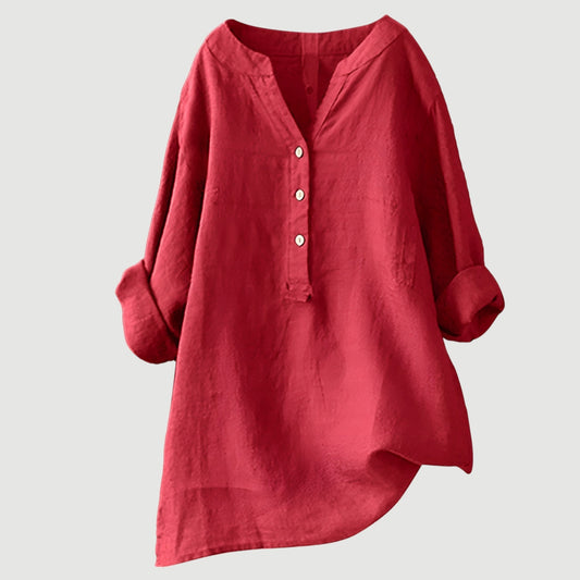 Freja™ – Airy and Comfortable Button-Up Linen Shirt